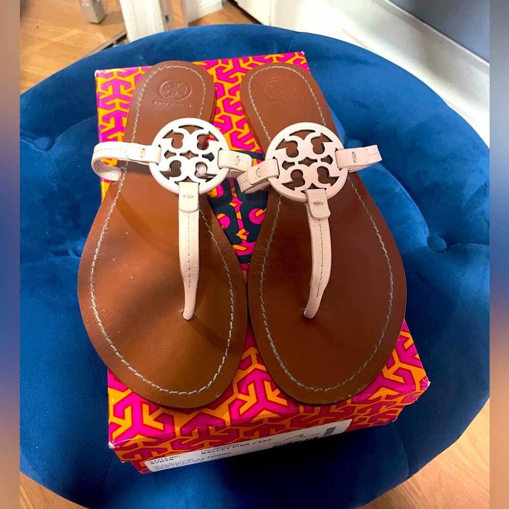 Tory Burch Ballet Pink Gabriel Flat Thong size 10.5